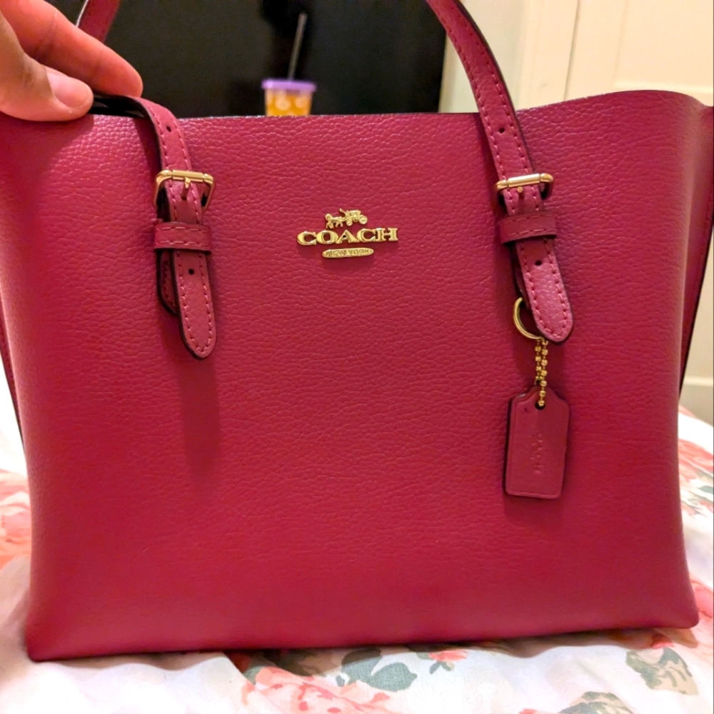 Cranberry small Coach bag